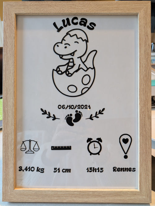 Cadre de naissance personnalisé