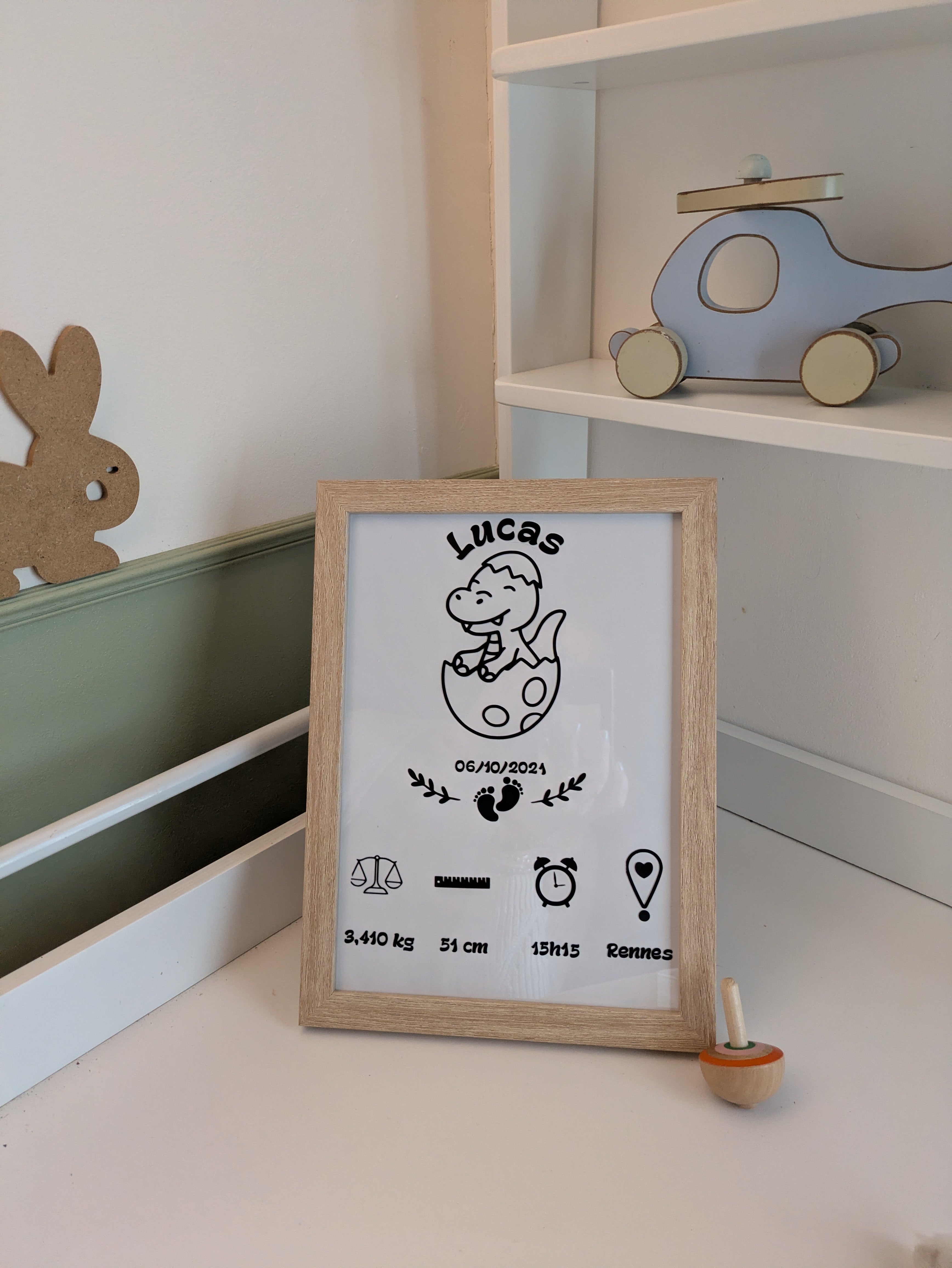 Cadre de naissance personnalisé